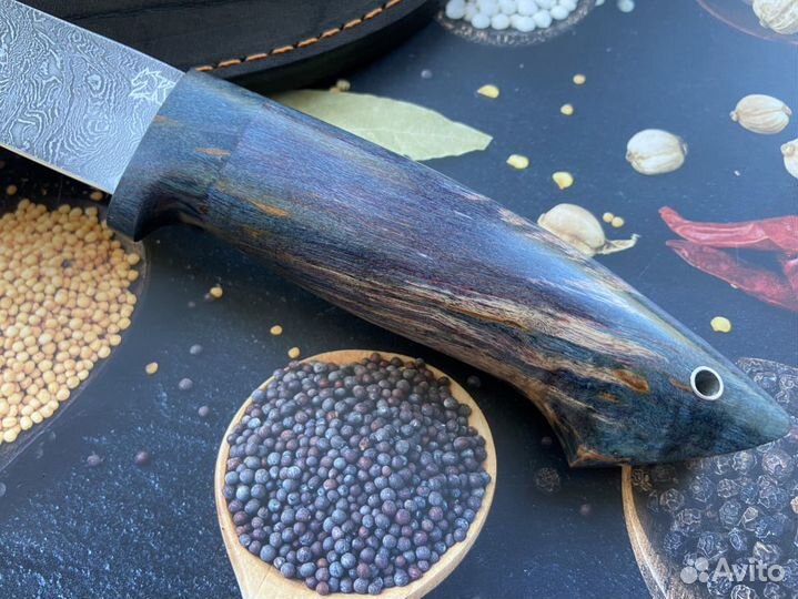 Нож филейный дамасская сталь