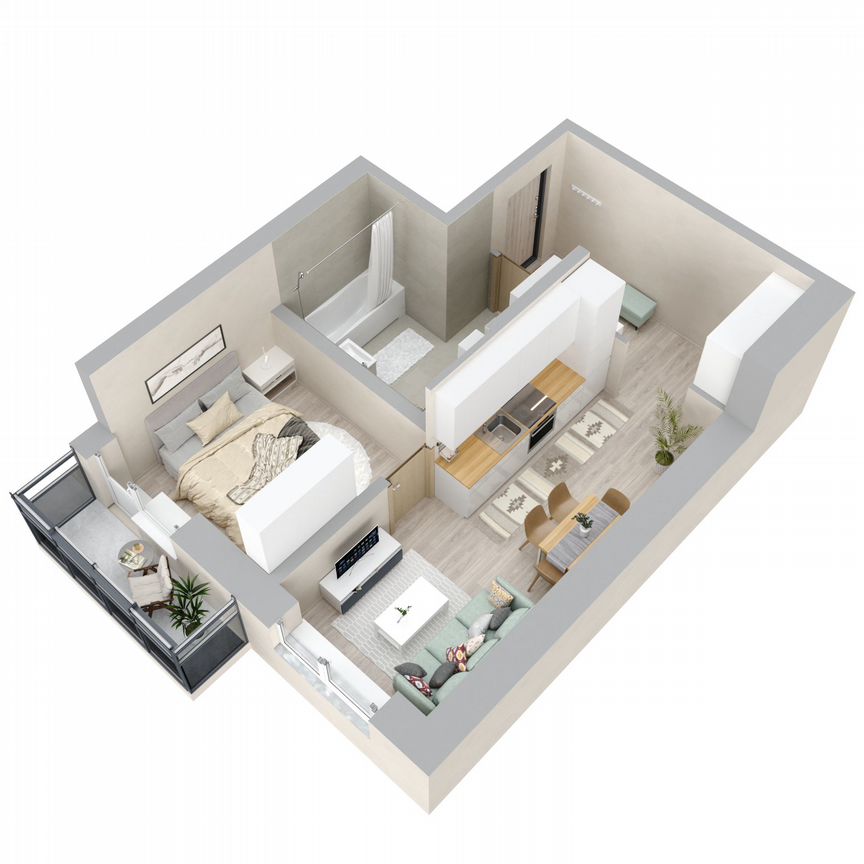 1-к. квартира, 42,5 м², 9/24 эт.