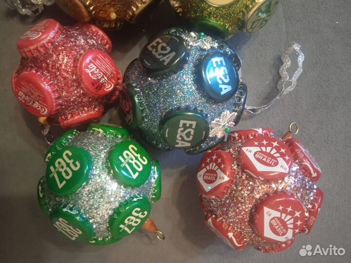 Ёлочные шары ручной работы