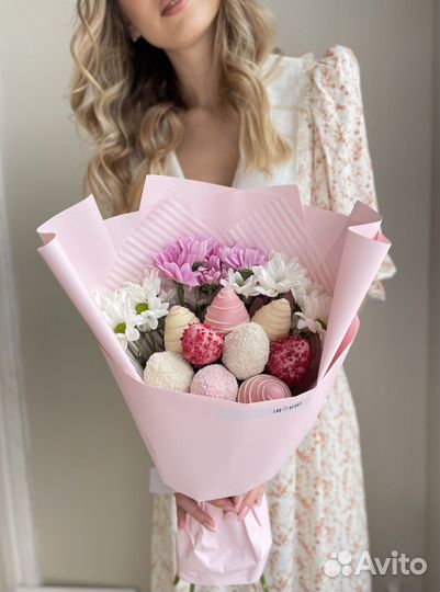 Букет из клубники в шоколаде