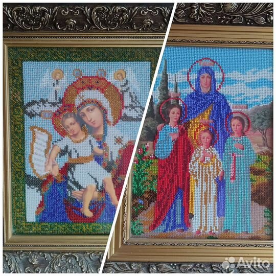 Иконы, вышитые бисером