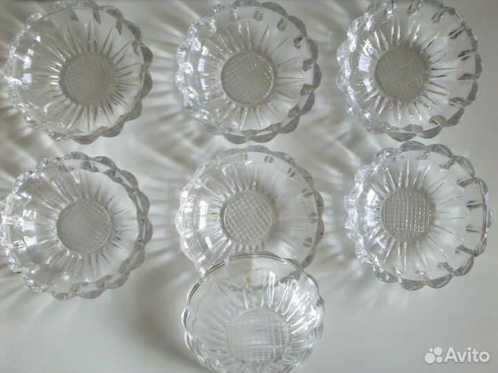 Розетки/подсвечники, хрусталь, винтаж, СССР, 1960