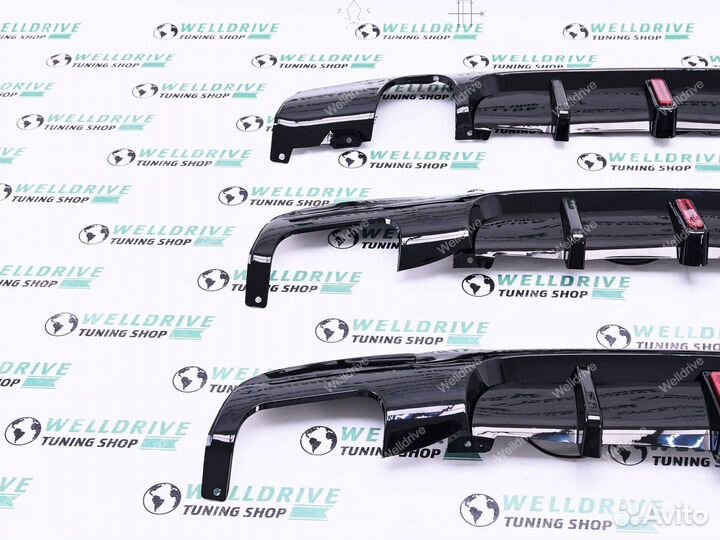 Диффузор BMW 3 E90 E91 M-Performance style черный