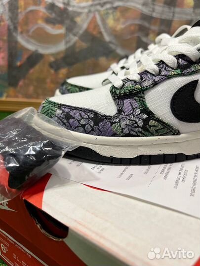 Nike Dunk Low Floral Tapestry Оригинал