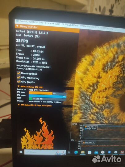 Игровой Ноутбук asus Ryzen 7.gtx 1650 Гарантия