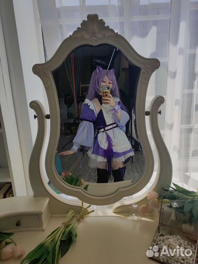 Косплей на кецин Keqing Maid версия