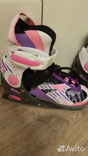 Детские раздвижные ледовые коньки action