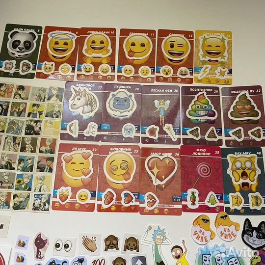 Наклейки (аниме, стикеры, эмоджи, рик и морти)