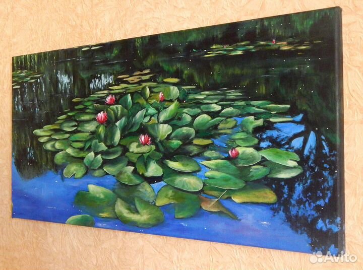 Картина Пруд с кувшинками, водяные лилии картина