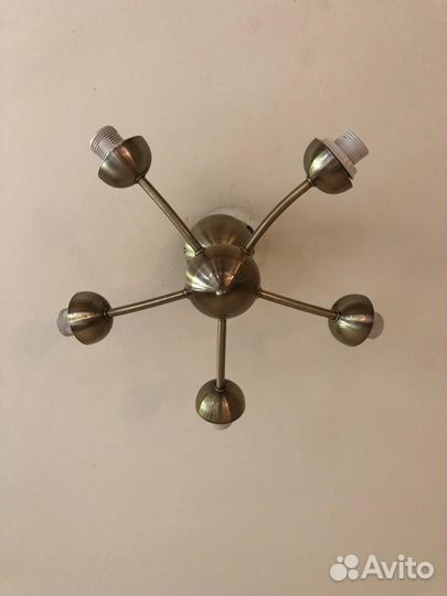 Люстра новая бронзовый цвет без плафонов