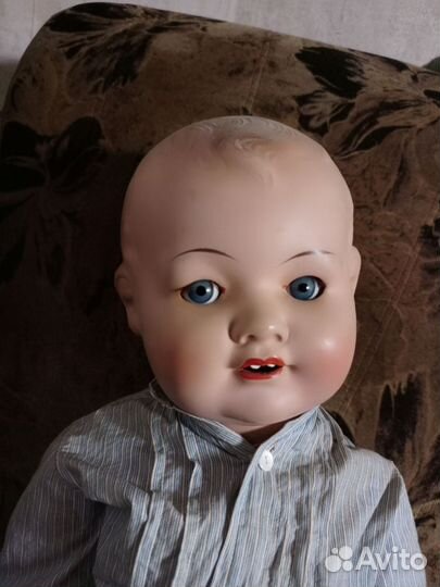 Антикварная кукла СССР пупс 65 см