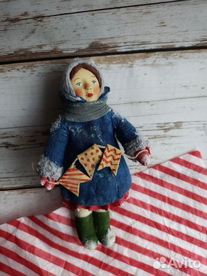 Ватные елочные игрушки