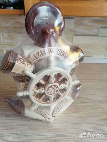 Штоф якорь и шесть рюмочек новые в упаковке