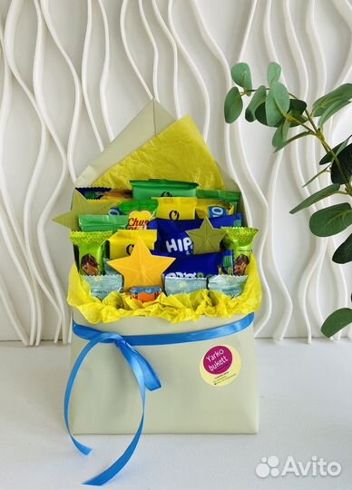 Сладкий букет из шоколадок