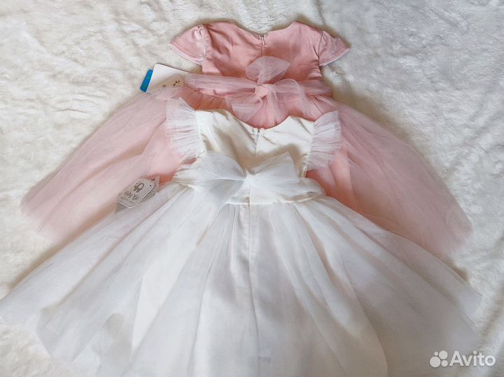 Платье праздничное для девочек двойняшек 92