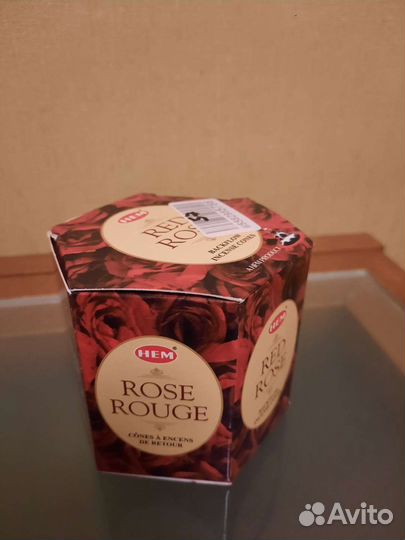 Благовония Конус Пуля Стелющийся дым Красная роза