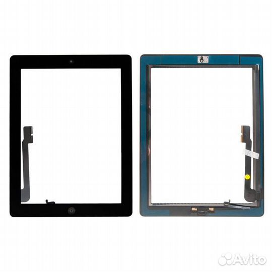 Тачскрин с кнопкой Home и клейкой лентой для Apple