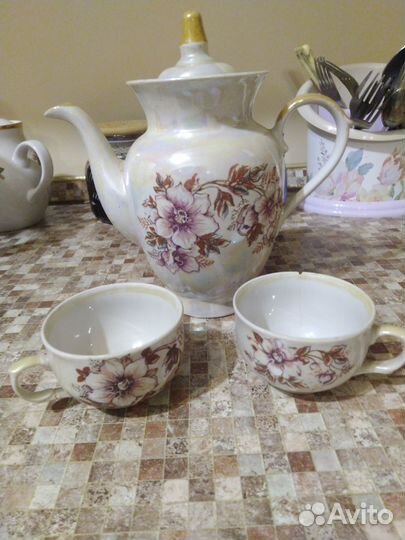 Кофейный сервиз (чашки и чайник СССР)