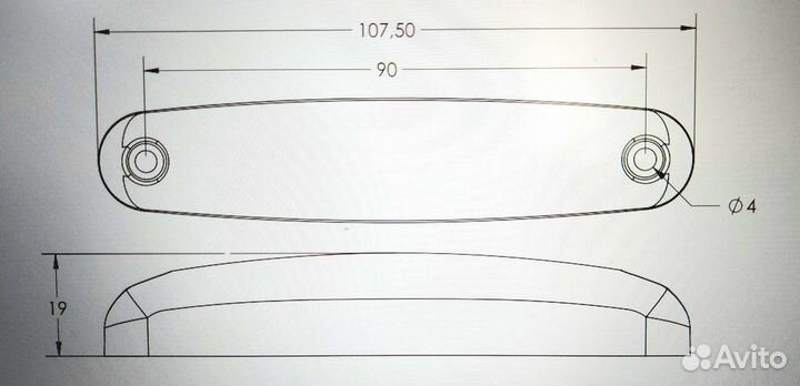 Новинка Неон фонарь 24в габаритный Много