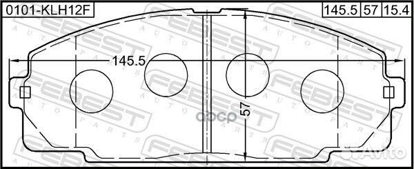Колодки тормозные передние 0101klh12f Febest