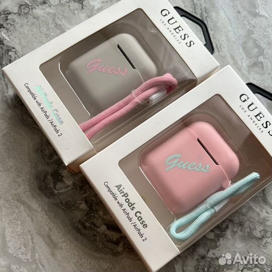 Чехол для наушников airpods 1/2 guess оригинал