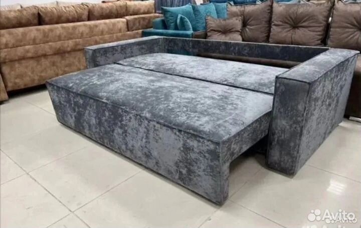 Диван в стиле Лофт в мягкой обивке Плюш