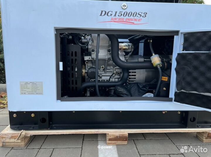 Дизельный генератор 13 kW G-power трехфазный водян