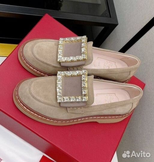 Лоферы женские Roger Vivier, замша натуральная