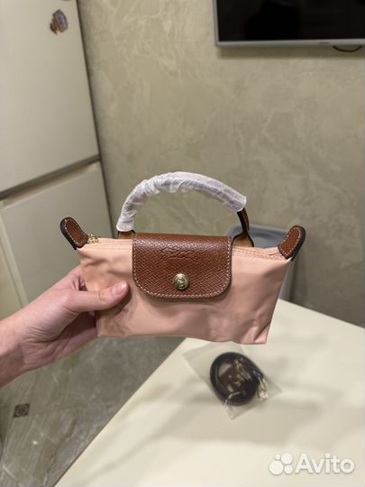 Сумка Longchamp Le Pliage Mini (розово коричневая)