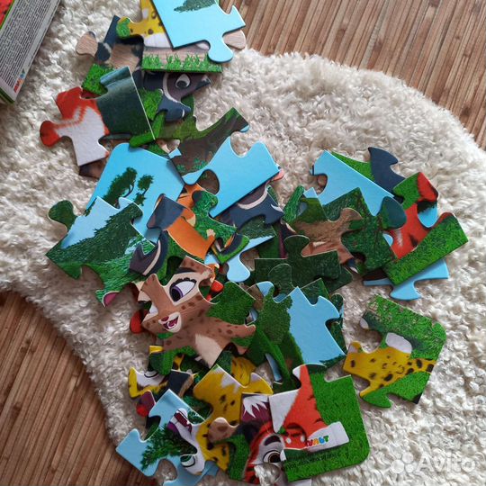 Пазл картонный Тиг и Лео 35 деталей