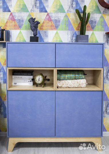 Шкаф ученический синий