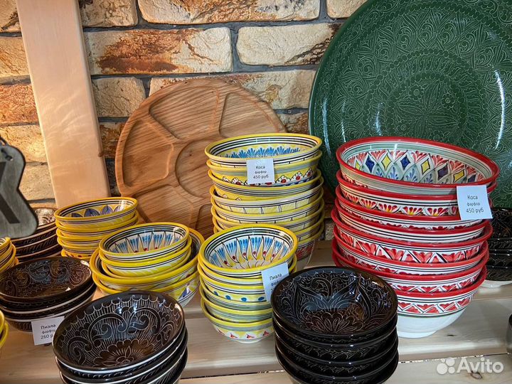 Узбекский ляган восточная посуда пиала косы глина