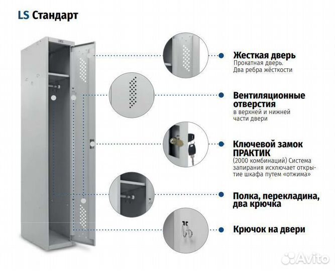 Шкафы для раздевалок LS 21-80