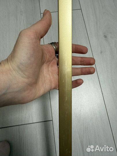 Мебельные ручки матовое золото 100см