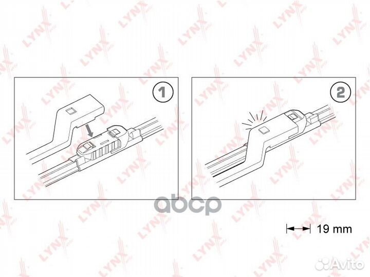 Комплект бескаркасных щеток стеклоочистителя 60