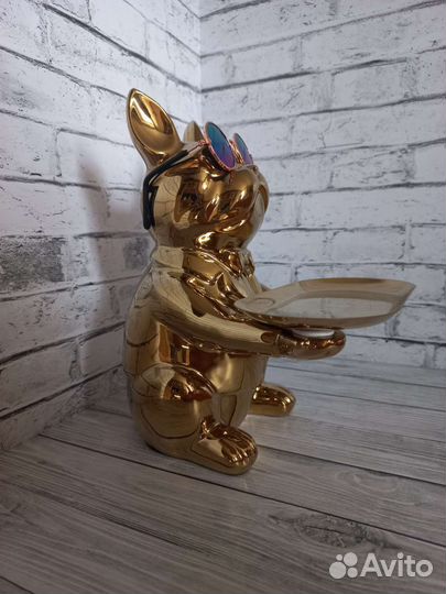 Копилка конфетница статуэтка французский бульдог