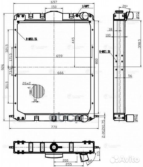 Радиатор охл. алюм. Урал Next/4320-4151-79 с дв