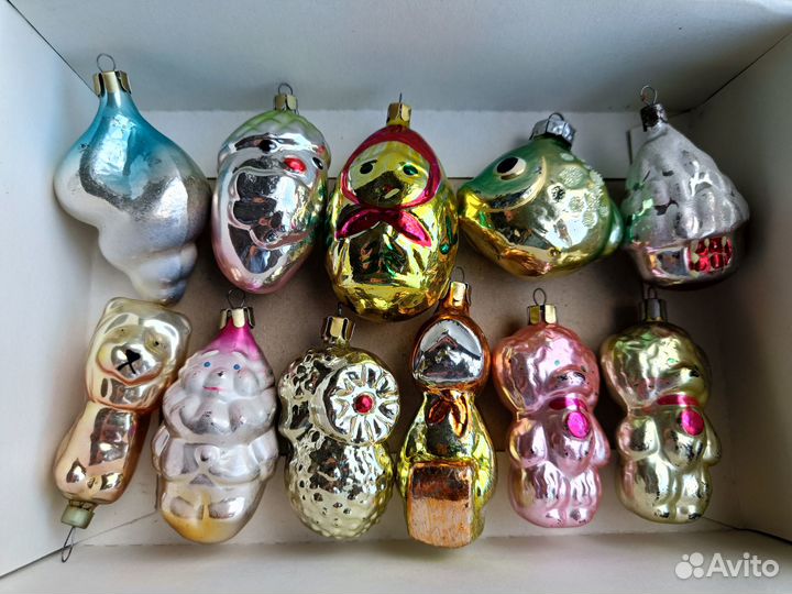 Елочные игрушки ГДР СССР пакетом