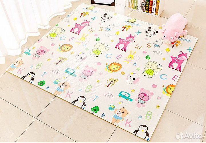 Детский коврик книжка Животные, новый
