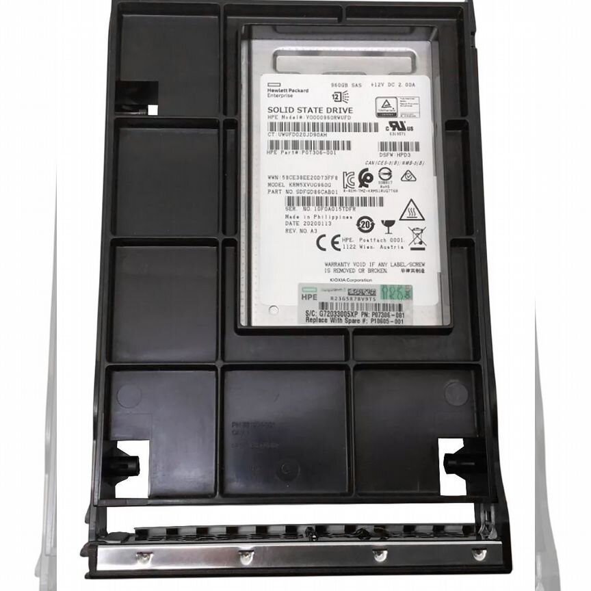 [P10605-001] Жесткий Диск Hp P10605-001 960gb Sas 3,5" Ssd