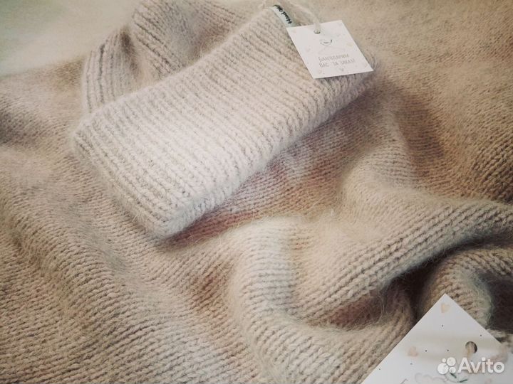 Комплект шапка и бактус из пуха норки