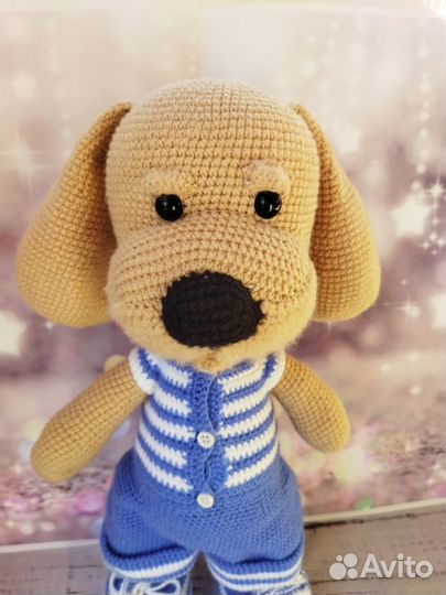 Игрушка Собачка Филя ручной работы