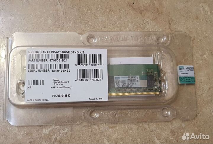Оперативная память ddr4 HPE 8GB