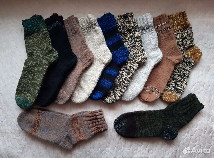 Новые носки вязаные мужские, ручная работа