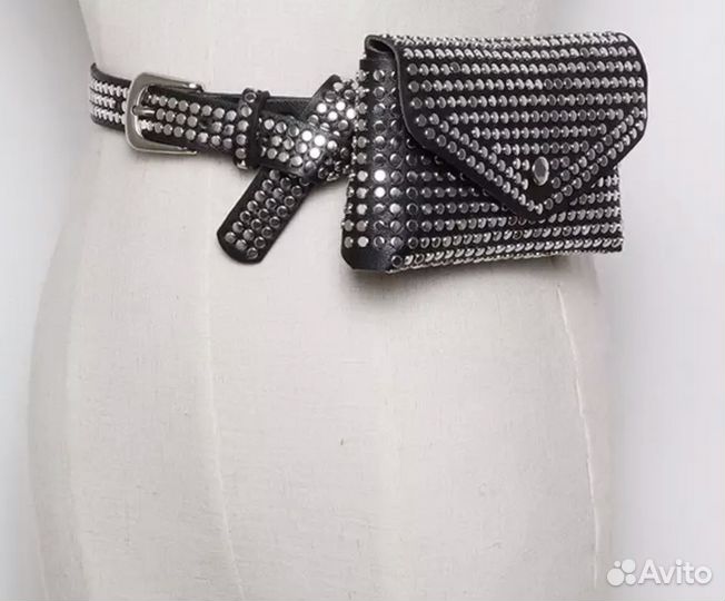 Кожаная поясная сумка