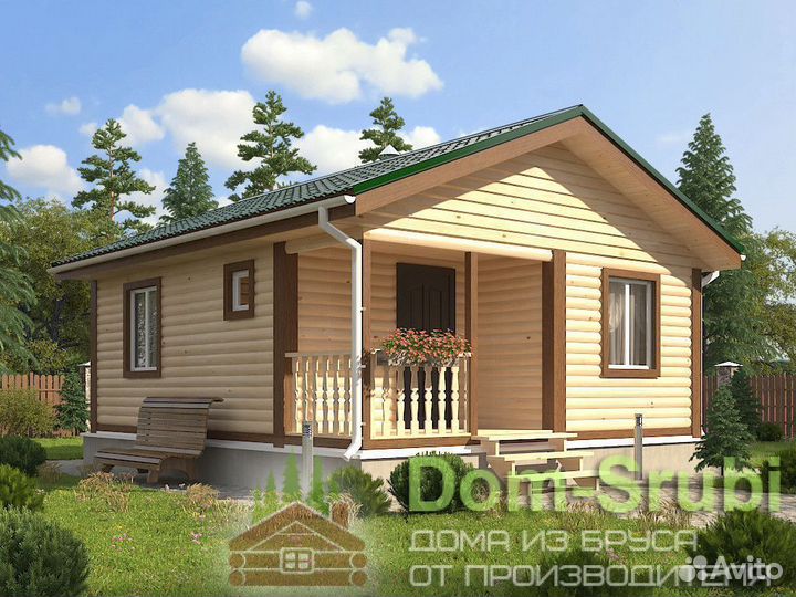 Карабаново-Хорошая надёжная Баня из бруса Б-40 6х7