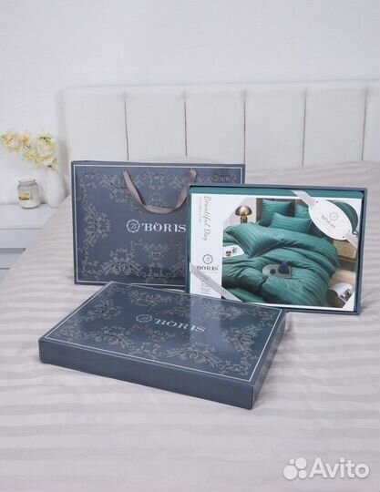 Постельное белье евро страйп сатин разные цвета