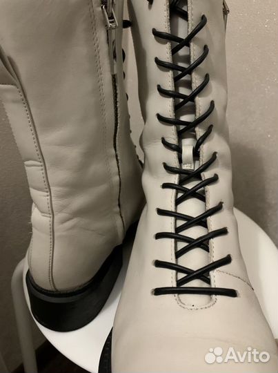 Ботинки кожаные zara