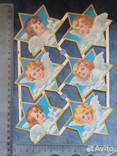 Дрезденский картонаж принты Ангелы