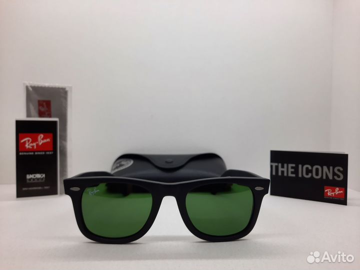 Очки Ray Ban wayfarer 2140 VIP Green Стекло